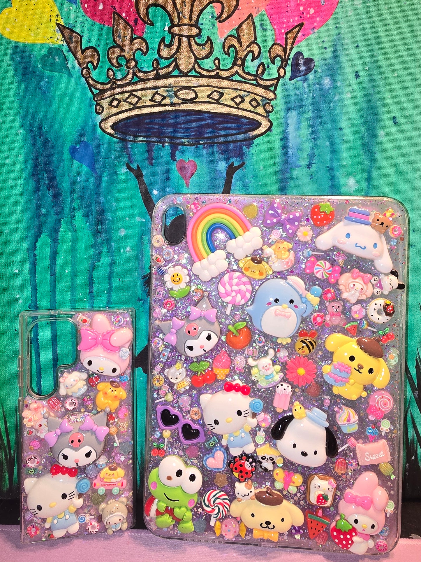 EXAMPLE Custom IPad and matching phone case (HK and Friends)