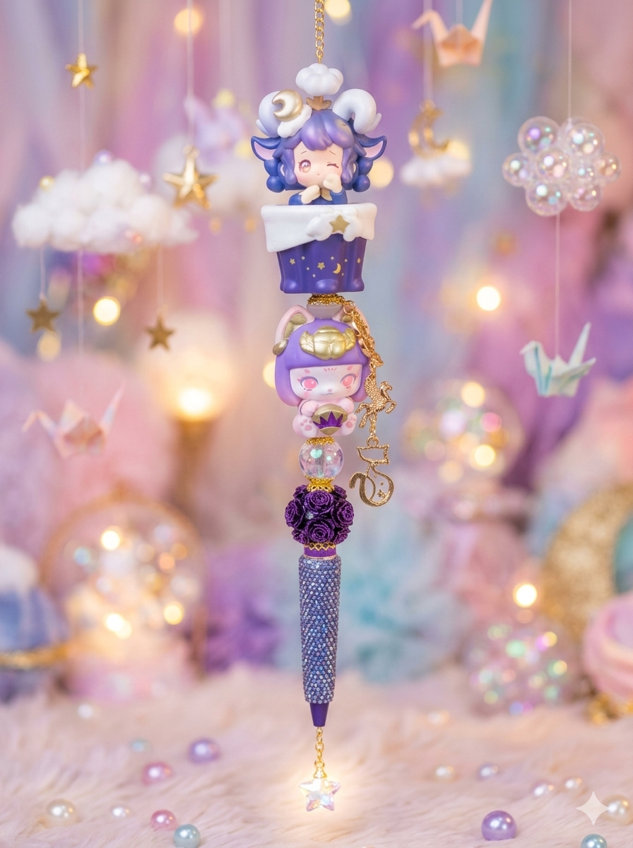 Sweet Emilya and Aaru Sweet Idol bean double character pen