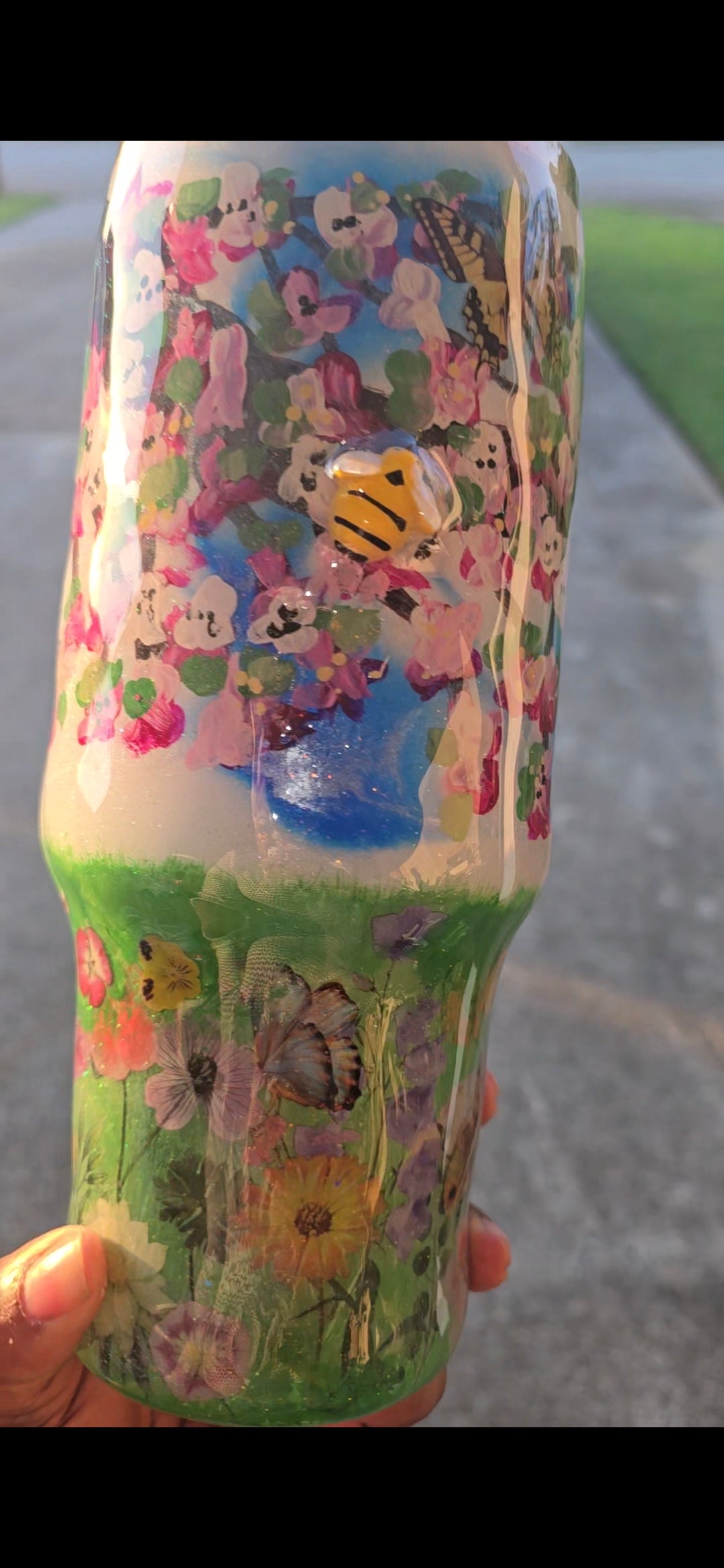 Handpainted Epoxy Tumbler