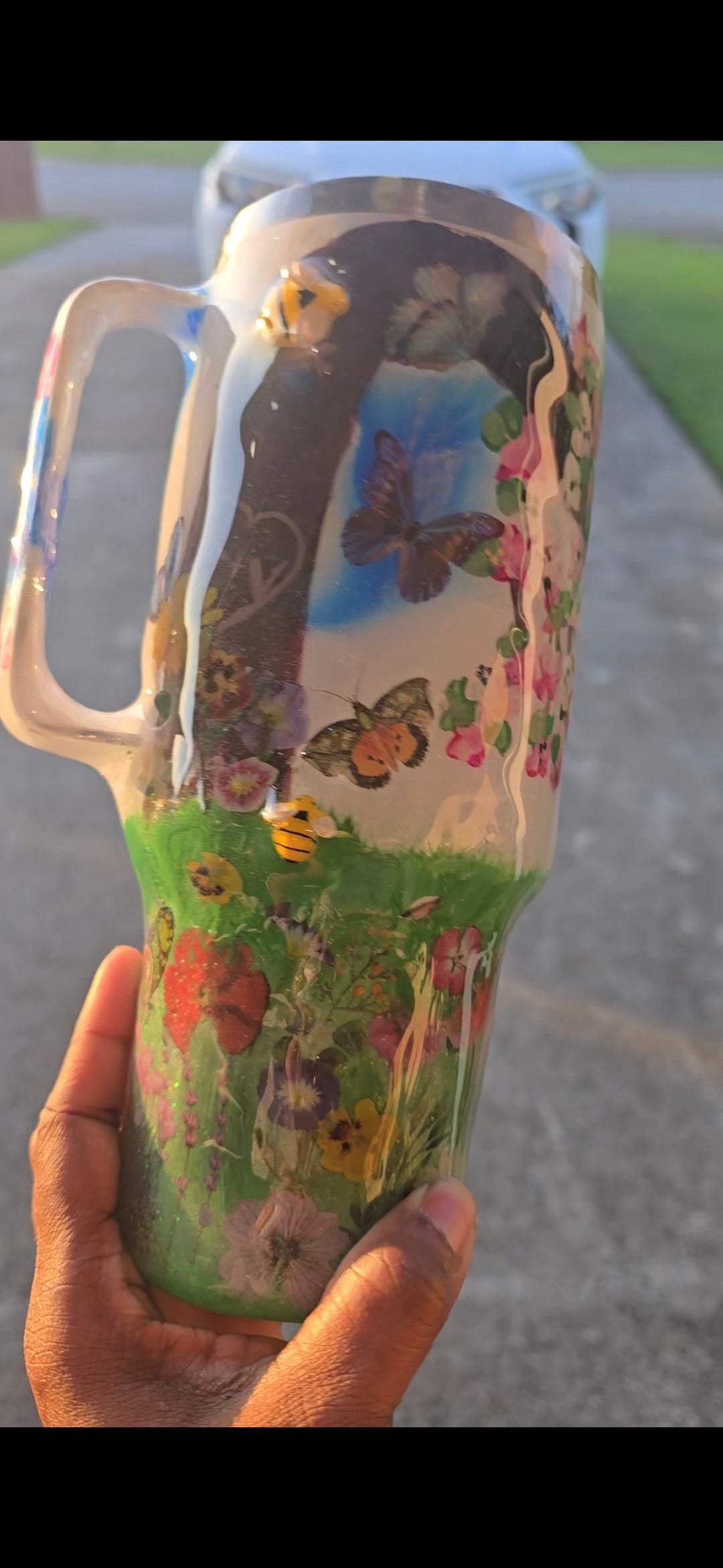 Handpainted Epoxy Tumbler