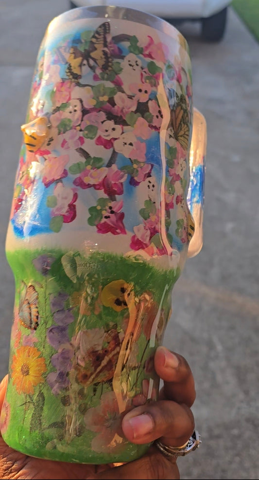 Handpainted Epoxy Tumbler